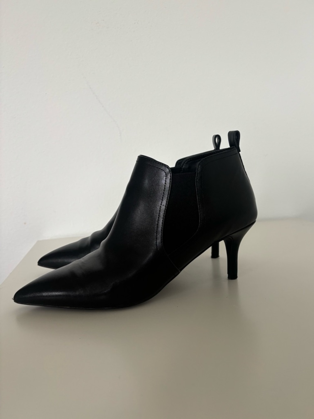 Cole Haan Black Pointed-Toe Ankle Booties